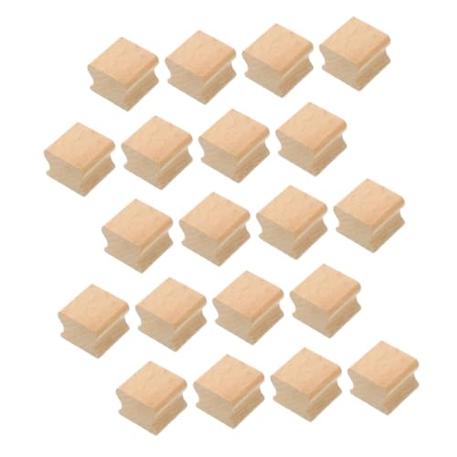 Homoyoyo 20 Stück Blanko Holzstempel mit Rillen Vielseitige Schnitzwerkzeuge für Diy Projekte Scrapbooking und Bastelarbeiten Leicht und Langlebig für Designs von Homoyoyo