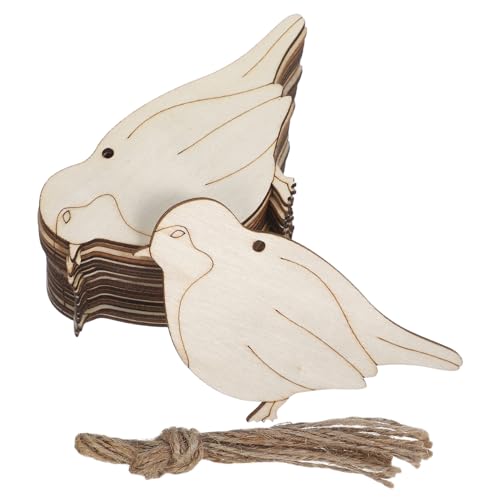 Homoyoyo 20 Stück Diy Holz Vogel Anhänger Unlackierte Holz Vogelformen Hängende Ornamente für Bastelprojekte für Hochzeiten und Partys Vielseitige Dekorationselemente von Homoyoyo