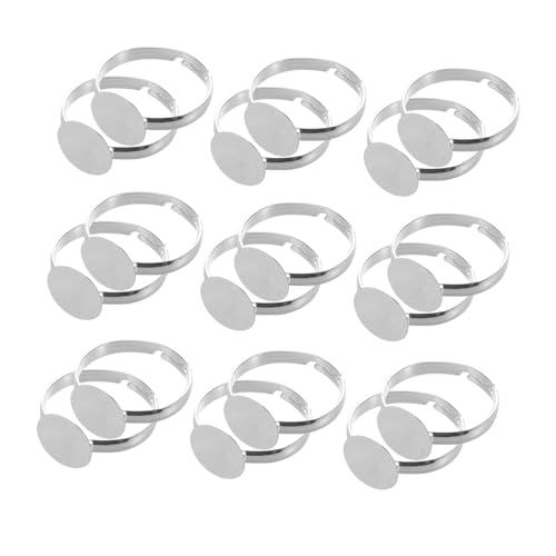 Homoyoyo 20 Stück Einstellbare Ringbremse Bastelringe Metallringe für Handwerk Ring verstellbar Ringe für Schmuckherstellung ringrohling basis für DIY Einstellbarer Ring Eisen Silber Homoyoyo 20 Stück Einstellbare Ringbremse Bastelringe Metallringe für Handwerk Ring verstellbar Ringe für Schmuckherstellung ringrohling basis für DIY Einstellbarer Ring Eisen Silber von Homoyoyo