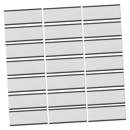 Homoyoyo 20 Stück Etikettenhalter Schwarz Inhaber Schublade Karte für magnetischer Display-Clip Etiketthalter Metall magnetischer Schilderclip Nennen Sie Labelhalter Magnethalter Papier von Homoyoyo