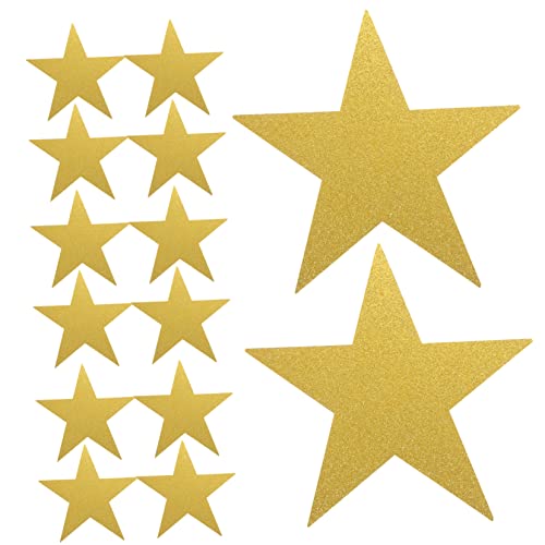 Homoyoyo 20 Stück Fünfzackiger Stern aus Papier papierschere decoupage kinderdecken Schuldekor Sternausschnitte aus Papier Sterne Papierausschnitte für Scrapbooking bunte ausschnitte Golden von Homoyoyo