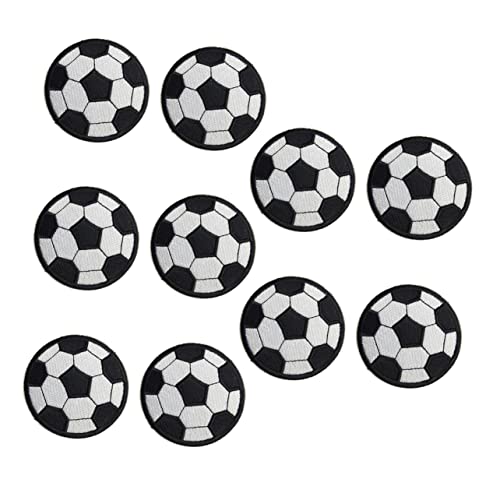 Homoyoyo 20 Stück Fußball Patches Stickerei Aufnäher für Jeans Kleidung und Taschen für DIY Reparaturen Langlebig und Hautfreundlich für Verschiedene Materialien Geeignet von Homoyoyo