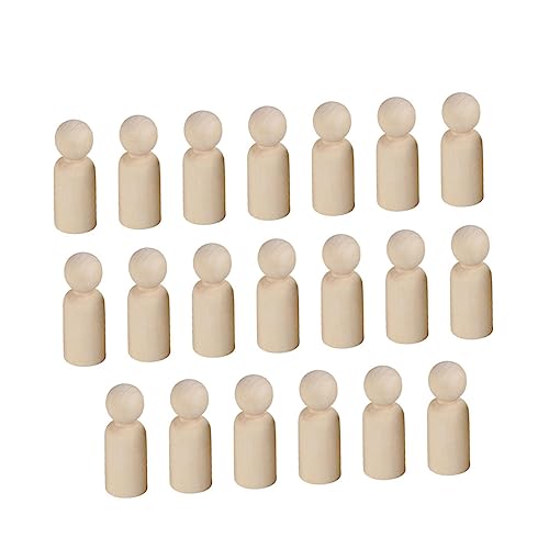 Homoyoyo 20 Stück Gekritzel Holzmann Holzpuppen Puppenkörper Aus Holz Bambus Yellow von Homoyoyo