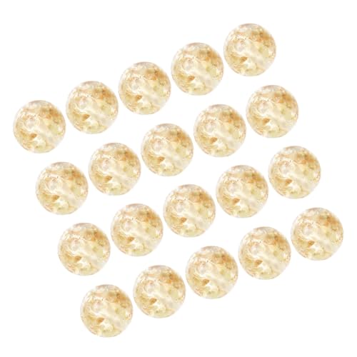Homoyoyo 20 Stück Glasperlen Goldgelb Leuchtende Glas Spacer Perlen für Schmuckherstellung DIY Armband Perlen Vielseitig für Halsketten und Bastelprojekte von Homoyoyo