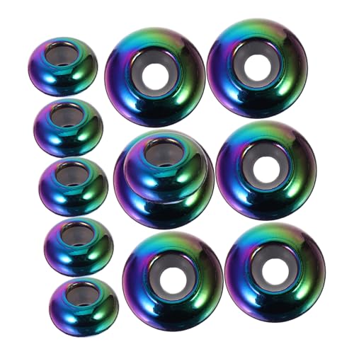 Homoyoyo 20 Stück Glatte Metallperlen mit Gummiring für Diy Schmuck Armbänder Kreative Bastelprojekte Regenbogenfarbene Auswahl Homoyoyo 20 Stück Glatte Metallperlen mit Gummiring für Diy Schmuck Armbänder Kreative Bastelprojekte Regenbogenfarbene Auswahl von Homoyoyo