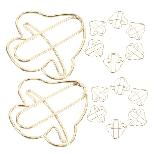 Homoyoyo 20 Stück Goldene Büroklammer Süße Büroklammern Pilz-bürobedarf Pilz-schreibtischzubehör Pilzklammern Kreative Büroklammern Papierclip Papierklammern Clips Eisen von Homoyoyo