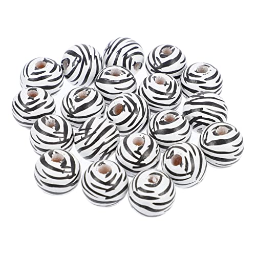Homoyoyo 20 Stück Holzperlen für DIY Schmuckherstellung Schwarze und Weiße Leopardenmuster Holzlose Perlen für Armbänder und Mehr für Kreative Bastelprojekte Homoyoyo 20 Stück Holzperlen für DIY Schmuckherstellung Schwarze und Weiße Leopardenmuster Holzlose Perlen für Armbänder und Mehr für Kreative Bastelprojekte von Homoyoyo