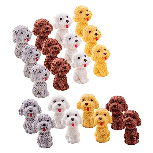 Homoyoyo 20 Stück Hund Radiergummi lustig geformt Hundeunterlage Karikatur Welpe Cartoon-Radiergummis Teddybären-Radiergummis Schulsachen für Briefpapier löschen Fun Eraser von Homoyoyo