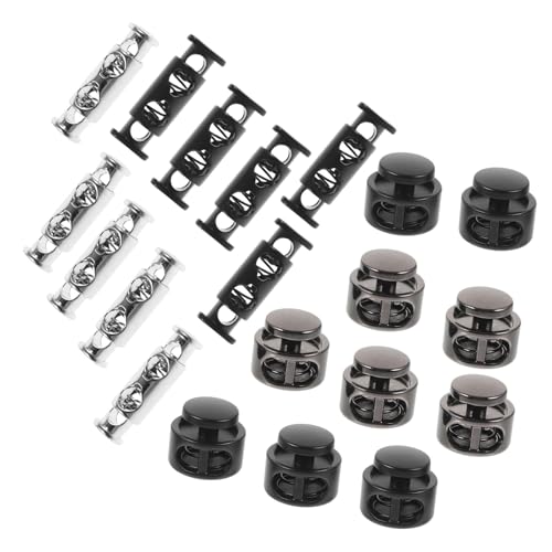 Homoyoyo 20 Stück Kordelstopper Einstellbare Metall Kordelverschlüsse für Schnürsenkel Kleidung Rucksäcke und Sportbekleidung Vielseitig Einsetzbar für DIY Projekte und Reparaturen von Homoyoyo