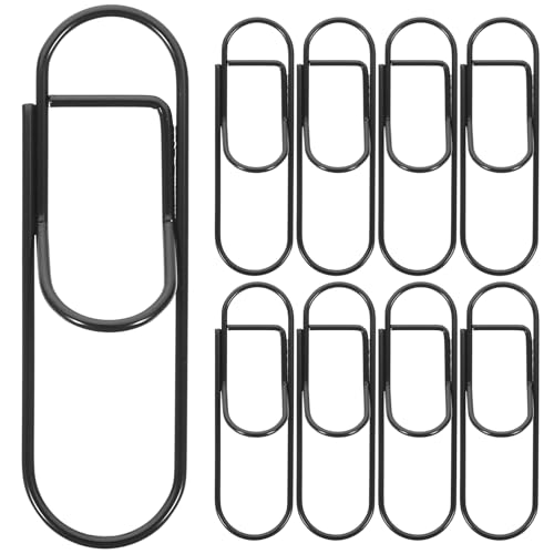 Homoyoyo 20 Stück Kreative Stiftclips Flexible Büroklammern für Schule und Büro Hochwertige Metallclips Markieren von Dokumenten und Büchern Schwarz von Homoyoyo