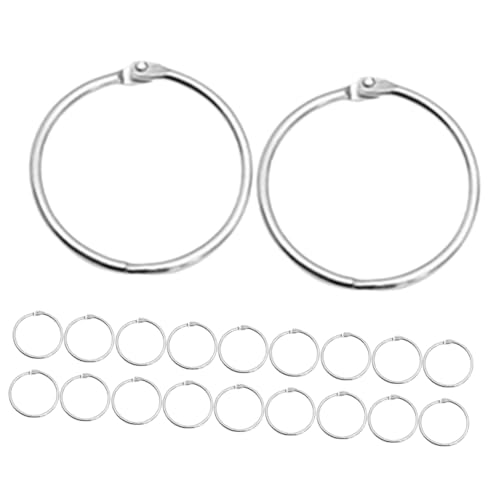 Homoyoyo 20 Stück Metall Binder Ringe Loseblatt Ringe für DIY Alben Karteikarten Dokumente für Schlüsselorganisation und Kreative Projekte Innendurchmesser Außendurchmesser von Homoyoyo