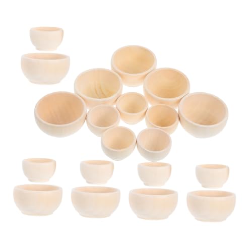 Homoyoyo 20 Stück Miniatur-holzschalen: Unbehandelte Holz-pinch-schalen Für Bastelprojekte, Malerei – Puppenhaus-kunstbedarf, Heimdekoration Homoyoyo 20 Stück Miniatur-holzschalen: Unbehandelte Holz-pinch-schalen Für Bastelprojekte, Malerei – Puppenhaus-kunstbedarf, Heimdekoration von Homoyoyo