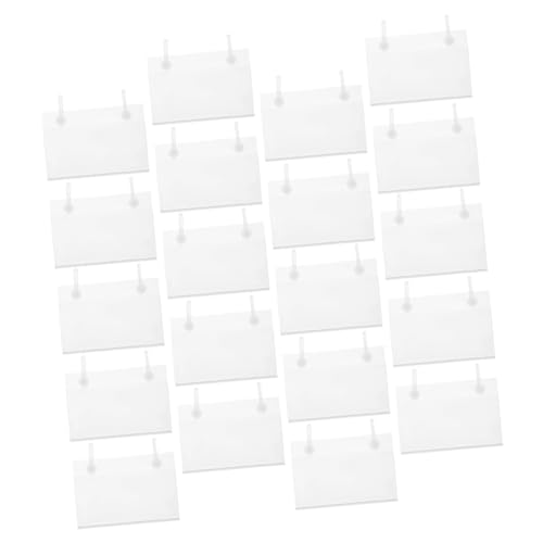 Homoyoyo 20 Stück Preisschild Hängen Kühlschranketiketten Ticket-aufhänger-clips Etiketthalter Inhaber Von Marktetiketten Regaletikettenhalter Marktpreisschilder Bin Labels Pvc Transparent von Homoyoyo