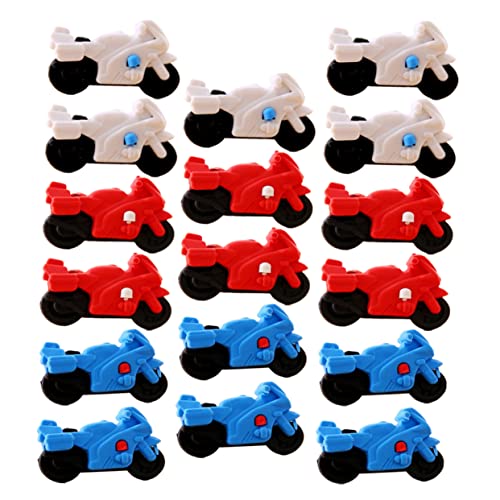 Homoyoyo 20 Stück Radiergummi Kindermotorrad Party Kindergäuer Mini-Cartoon-Radierer kleine Cartoon-Radierer Mini-Radierer für Studenten Kinderaccessoire Kindergummis von Homoyoyo