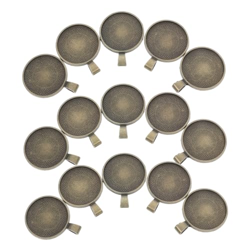 Homoyoyo 20 Stück Runder Anhängersockel Einstellungen Für Fotoanhänger Runde Hängetabletts Schmuckset Rundes Hängetablett Leere Anhängerschalen Anhänger Tablett Golden Zinklegierung von Homoyoyo