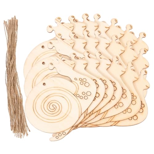 Homoyoyo 20 Stück Schnecken Holzstücke Zum Bemalen Handbemaltes Bastelspielzeug Für DIY Malscheibe DIY Handarbeit Bastelbedarf Unvollendete Schneckenausschnitte Holzausschnitte Zum von Homoyoyo