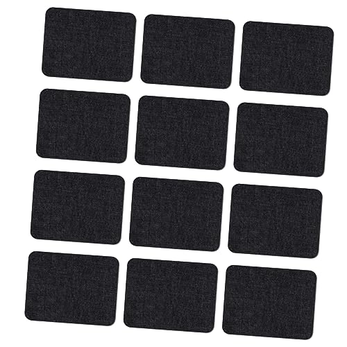 Homoyoyo 20 Stück Schwarzes Patch -patch -tuch Rechteckig Jeansstoff Jacken Aufnäher Für Taschen Nähen Flecken Stoffflicken Für Kleidung Taschen Patches Kleiderflicken Aus Aufkleber Black von Homoyoyo