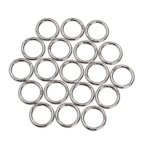 Homoyoyo 20 Stück Sprungring Schmuck Frühling Poliert Karabiner Als Schlüsselanhänger Schlüsselkette Herstellung Ringe Silber Mini-split-sprungring Schlüsselbund Teilt Silver von Homoyoyo