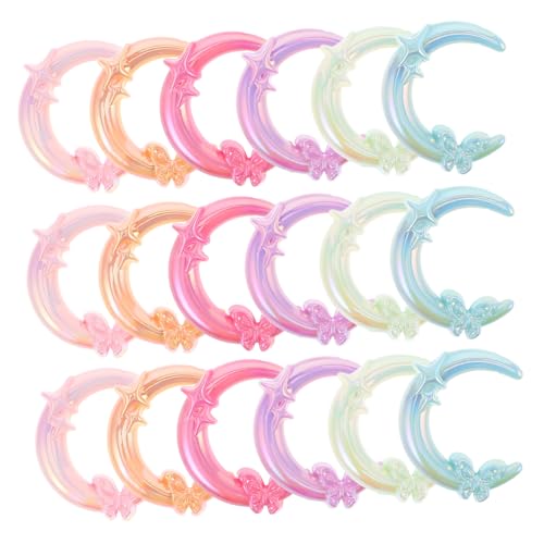 Homoyoyo 20 Stück Teiliges Acryl Mondperlen mit Stern und Schmetterlingsdesign Leichte DIY Perlen für Armbänder Schlüsselanhänger Handy Charms und Bastelprojekte Homoyoyo 20 Stück Teiliges Acryl Mondperlen mit Stern und Schmetterlingsdesign Leichte DIY Perlen für Armbänder Schlüsselanhänger Handy Charms und Bastelprojekte von Homoyoyo