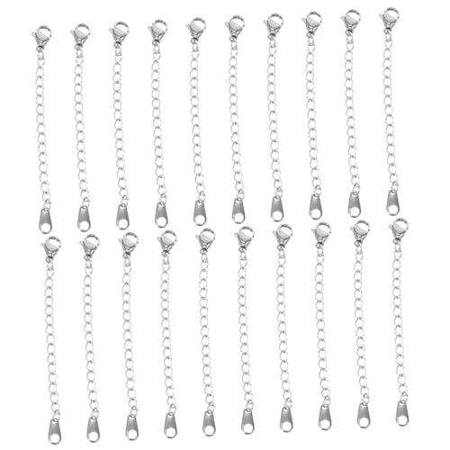 Homoyoyo 20 Stück Teiliges Armband Verlängerungsketten mit Karabinerverschluss DIY Schmuckzubehör für Halsketten und Armketten Verstellbar Langlebig Geeignet für Schmuckherstellung Homoyoyo 20 Stück Teiliges Armband Verlängerungsketten mit Karabinerverschluss DIY Schmuckzubehör für Halsketten und Armketten Verstellbar Langlebig Geeignet für Schmuckherstellung von Homoyoyo