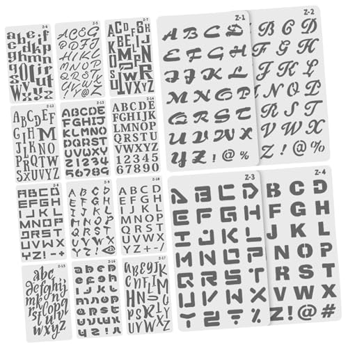 Homoyoyo 20 Stück Teiliges Buchstaben Schablonen aus Pet Kunststoff Wiederverwendbare und Waschbare Lettering Stencils für DIY Scrapbooking Malerei Journaling Wand und Möbeldekoration Homoyoyo 20 Stück Teiliges Buchstaben Schablonen aus Pet Kunststoff Wiederverwendbare und Waschbare Lettering Stencils für DIY Scrapbooking Malerei Journaling Wand und Möbeldekoration von Homoyoyo