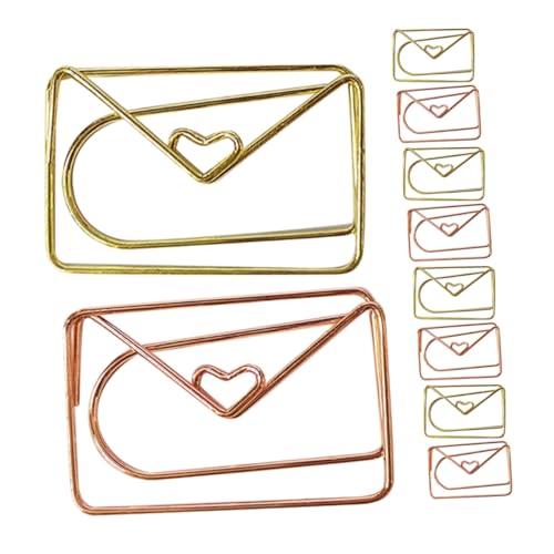 Homoyoyo 20 Stück Teiliges Büroklammern Umschlagform Metallclips Gold Rosa Gold Kleine Lustige Papierklammern für Büro Schule Zuhause Praktische Dokumentenhalter und Lesezeichen Homoyoyo 20 Stück Teiliges Büroklammern Umschlagform Metallclips Gold Rosa Gold Kleine Lustige Papierklammern für Büro Schule Zuhause Praktische Dokumentenhalter und Lesezeichen von Homoyoyo