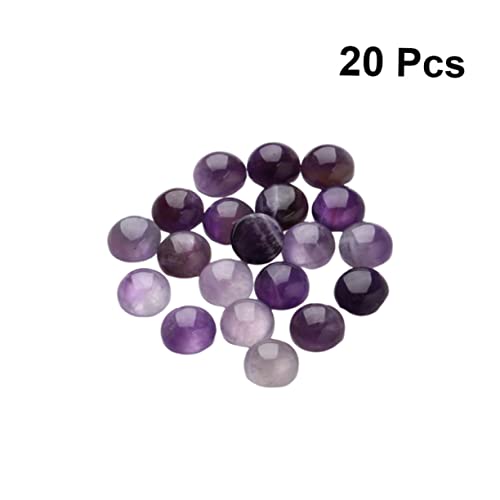 Homoyoyo 20 Stück Teiliges Cabochons Lila Kristall Flachboden Rundsteine für Schmuck DIY Zeitstein Zubehör Dekorativ für Ohrringe Armbänder Basteln Homoyoyo 20 Stück Teiliges Cabochons Lila Kristall Flachboden Rundsteine für Schmuck DIY Zeitstein Zubehör Dekorativ für Ohrringe Armbänder Basteln von Homoyoyo