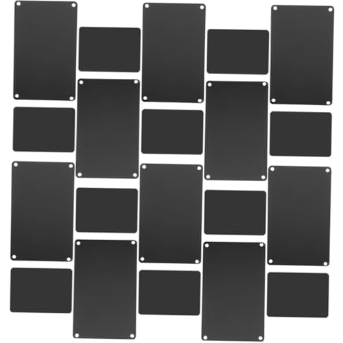 Homoyoyo 20 Stück Teiliges DIY Aluminium Türschilder Schwarz mit Löchern Robuste Metallplatten zum Gravieren und Basteln Vielseitige Blanko Namensschilder für Büro und Wanddekoration von Homoyoyo
