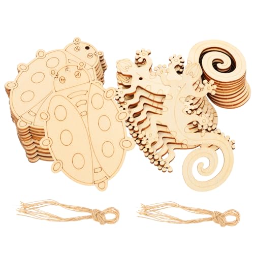 Homoyoyo 20 Stück Teiliges DIY Holzanhänger Insekten Naturbelassene Holzfiguren zum Bemalen Partydeko Basteln Kreative Holzverzierungen für DIY Projekte Homoyoyo 20 Stück Teiliges DIY Holzanhänger Insekten Naturbelassene Holzfiguren zum Bemalen Partydeko Basteln Kreative Holzverzierungen für DIY Projekte von Homoyoyo