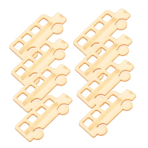 Homoyoyo 20 Stück Teiliges DIY Holzscheiben Busform Glatte Holzstücke für Bastelarbeiten Holzverzierungen Kreative Holzornamente zum Bemalen und Dekorieren von Homoyoyo