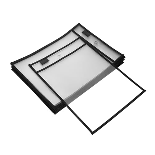 Homoyoyo 20 Stück Teiliges Dry Erase Hanging File Sleeve in Schwarz Wiederverwendbare Transparente Dry Erase Pockets aus Robustem Kunststoff Papiergeschützte Tasche für Frühe Zeichnen und Homoyoyo 20 Stück Teiliges Dry Erase Hanging File Sleeve in Schwarz Wiederverwendbare Transparente Dry Erase Pockets aus Robustem Kunststoff Papiergeschützte Tasche für Frühe Zeichnen und von Homoyoyo