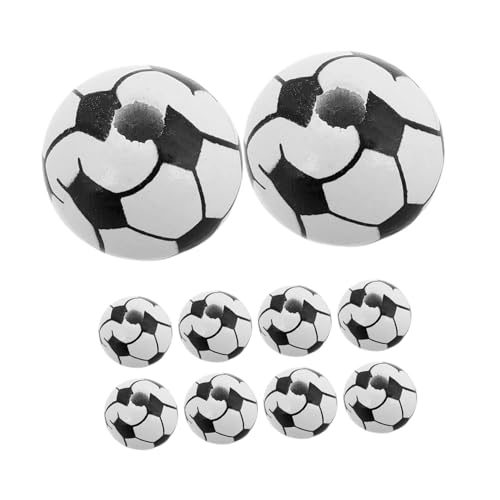 Homoyoyo 20 Stück Teiliges Fußball Holzperlen für DIY Basteln Schmuckherstellung Armband Perlen Sicher Ungiftig Kreativ Fördernd für Halsketten Schlüsselanhänger von Homoyoyo