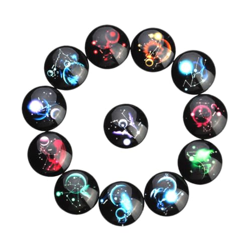 Homoyoyo 20 Stück Teiliges Glas cabochons Runde Flache Rückseite mit Sternenhimmel muster Bunte DIY Schmuckherstellung Zubehör Dekorative Halbkugel für Ohrringe und Bastelarbeiten Homoyoyo 20 Stück Teiliges Glas cabochons Runde Flache Rückseite mit Sternenhimmel muster Bunte DIY Schmuckherstellung Zubehör Dekorative Halbkugel für Ohrringe und Bastelarbeiten von Homoyoyo