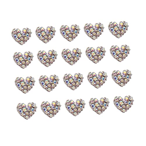 Homoyoyo 20 Stück Teiliges Herz Nail Art Decals Ultradünne Strasssteine aus Vielseitige Nageldekorationen für DIY Nagelschmuck Gesichts und Körper Make Up Einfache Anwendung von Homoyoyo