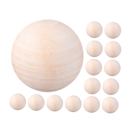 Homoyoyo 20 Stück Teiliges Holz Kugel Naturbelassen für DIY Bastelprojekte und Weihnachtsdeko Robustes Holz Sphere Craft Zubehör für Kreative Handwerksarbeiten und Dekorative von Homoyoyo