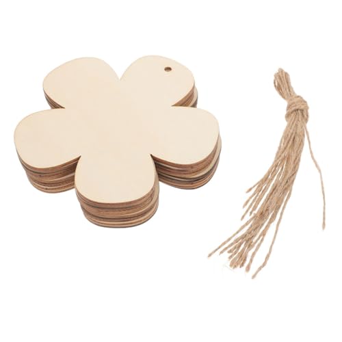 Homoyoyo 20 Stück Teiliges Holzblumen Rohlinge aus Hochwertigem Holz Blanke Blumenförmige Holzscheiben zum Bemalen und Basteln Robuste DIY Holzdekoration für Haus und Familienaktivitäten von Homoyoyo