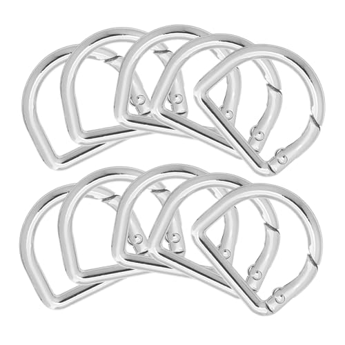 Homoyoyo 20 Stück Teiliges Kleine D Ring Karabiner aus Zinklegierung mit Federschnappverschluss Kompakt und Langlebig für Schlüsselanhänger Rucksack Geldbörse Haustierhalsband und DIY von Homoyoyo
