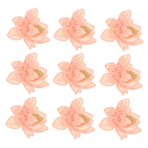 Homoyoyo 20 Stück Teiliges Lotusblumen Aufnäher Bestickte Applikationen zum Aufbügeln für Kleidung Taschen Hüte DIY Dekoration und Reparatur Baumwollstoff Patches von Homoyoyo