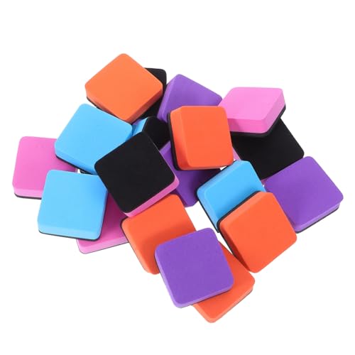 Homoyoyo 20 Stück Teiliges Magnetische Weiße Tafellöscher mit EVA Filzboden Quadratisch Langlebig und Vielseitig für Klassenzimmer Büro und Zuhause Praktische Aufbewahrung Am Whiteboard für von Homoyoyo