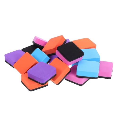 Homoyoyo 20 Stück Teiliges Magnetisches Whiteboard-wischset mit Weichem Eva-filz Trockene Tafellöscher für Schule Büro Klassenzimmer Multifunktionale Whiteboard Kreidetafel-reiniger von Homoyoyo