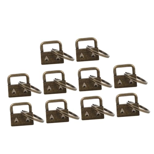 Homoyoyo 20 Stück Teiliges Metall Ribbon Enden mit Schlüsselring Robuste DIY Handtaschen Verschlüsse für Clutch Schulter und Armbänder Vielseitige Taschen Accessoires Kompatibel mit von Homoyoyo