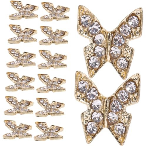 Homoyoyo 20 Stück Teiliges Metall Schmetterling Nageldekor Goldfarbene Nail Art Verzierungen für Natürliche und Künstliche Nägel Vielseitig für Zuhause und Hautfreundlich und Einfach Homoyoyo 20 Stück Teiliges Metall Schmetterling Nageldekor Goldfarbene Nail Art Verzierungen für Natürliche und Künstliche Nägel Vielseitig für Zuhause und Hautfreundlich und Einfach von Homoyoyo