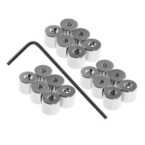 Homoyoyo 20 Stück Teiliges Metall Schraubverschluss Pin Locking Backs mit Schraubenschlüssel Langlebige Sichere Anstecknadel-endkappen für Broschen DIY Schmuckzubehör Robustes Gewindedesign von Homoyoyo