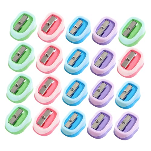Homoyoyo 20 Stück Teiliges Mini Handspitzer für Bunte Einloch Anspitzer aus Metall Tragbar und Robust für Schule Zuhause und Unterwegs Homoyoyo 20 Stück Teiliges Mini Handspitzer für Bunte Einloch Anspitzer aus Metall Tragbar und Robust für Schule Zuhause und Unterwegs von Homoyoyo