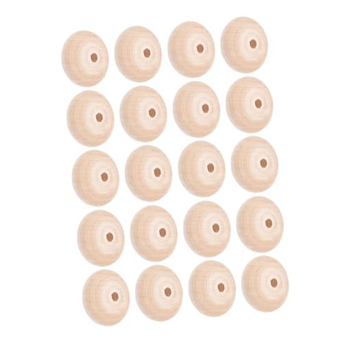 Homoyoyo 20 Stück Teiliges Natürliche Holzperlen Rechenperlen Geometrische Spacer Perlen Leichtes DIY Schmuckzubehör für Halsketten Armbänder Handgefertigte Bastelperlen von Homoyoyo