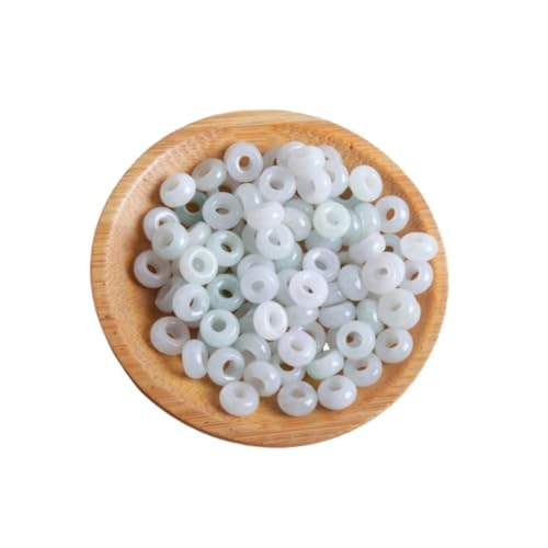 Homoyoyo 20 Stück Teiliges Natürliche Runde Jade Abstandsperlen Dünne DIY Schmuckperlen Farblich Sortierte Lose Edelstein Perlen für Armband Halskette Ohrring Herstellung Zufällige Farbe von Homoyoyo