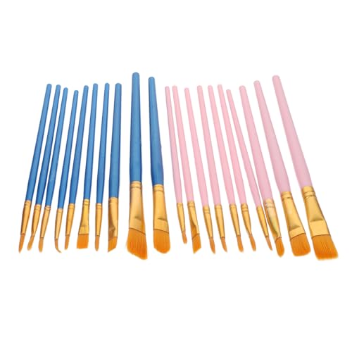 Homoyoyo 20 Stück Teiliges Pinselset für Malerei und Kunst Vielseitig Einsetzbar für Aquarell Öl und Acrylfarben Inklusive Blauer und Pinker Pinsel für Schüler und Kreative Projekte Homoyoyo 20 Stück Teiliges Pinselset für Malerei und Kunst Vielseitig Einsetzbar für Aquarell Öl und Acrylfarben Inklusive Blauer und Pinker Pinsel für Schüler und Kreative Projekte von Homoyoyo