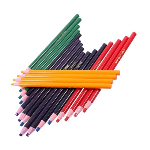 Homoyoyo 20 Stück Teiliges Portable China Marker Wachsmalstifte für Kleidung Leder Holz Glas Markieren und Zeichnen Vielseitige Markierwerkzeuge für Handwerk und Industrie von Homoyoyo