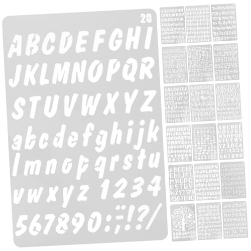 Homoyoyo 20 Stück Teiliges Schablonen Alphabet und Zahlen Wiederverwendbare Malvorlagen für Wanddekor Scrapbooking und DIY Basteln Dünne Spray Paint Stencils für Präzise Kreative Homoyoyo 20 Stück Teiliges Schablonen Alphabet und Zahlen Wiederverwendbare Malvorlagen für Wanddekor Scrapbooking und DIY Basteln Dünne Spray Paint Stencils für Präzise Kreative von Homoyoyo
