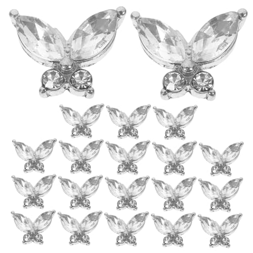 Homoyoyo 20 Stück Teiliges Schmetterling Nagelanhänger Strass Langlebige Nail Charms mit Hellem Glanz Kreative Manicure Dekoration für Damen und Professionelle Nagelkunst Homoyoyo 20 Stück Teiliges Schmetterling Nagelanhänger Strass Langlebige Nail Charms mit Hellem Glanz Kreative Manicure Dekoration für Damen und Professionelle Nagelkunst von Homoyoyo